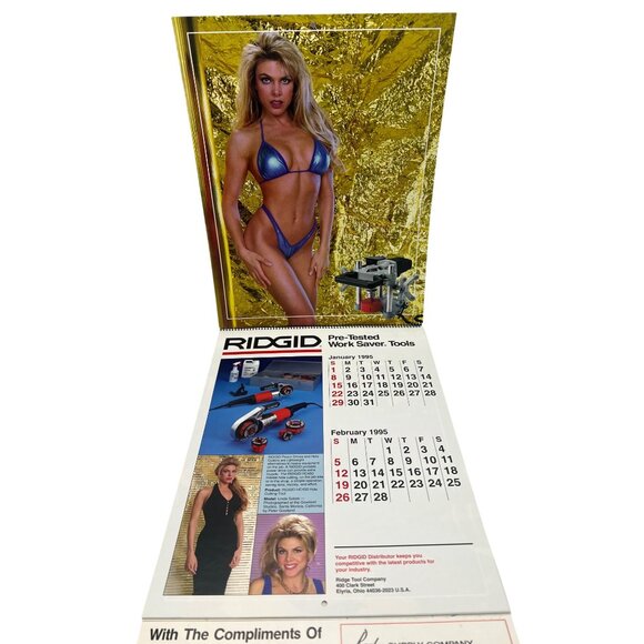 1995-1996 Ridgid Swimsuit Calendar Pin-Up Girls Compliments of Raub Supply Co PA - Picture 2 of 4